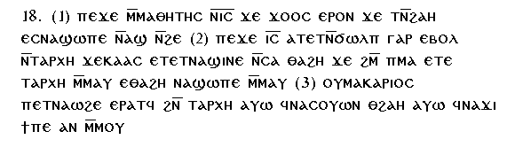 Gospel of Thomas Coptic Text